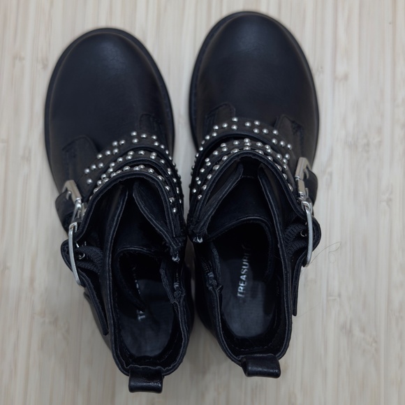 Treasure & Bond Triple Studded Strap Moto Boot - kids Size 11 - Picture 6 of 7